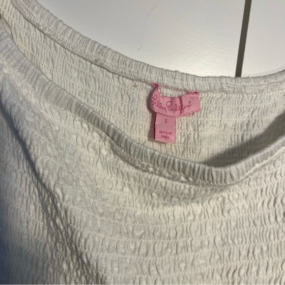 NEW Lilly Pulitzer Womens White Trina Beach Off the Shoulder Shift Dress Small - Picture 7 of 10